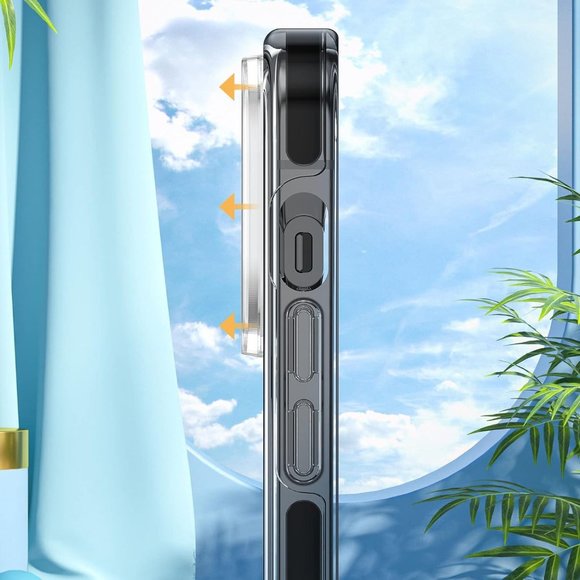 MILPROX Magnetic Clear Case for iPhone 14 Pro Max black - Picture 6 of 7